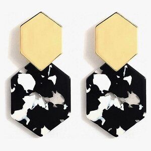 Geometric Polygon Acrylic Drop Earrings